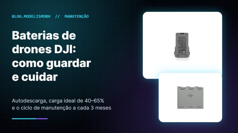 Baterias de drones DJI: autodescarga, armazenamento e cuidados